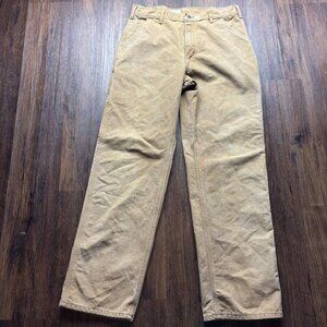 Carhartt Dark Cargo Pants Relaxed Fit Carpenter Khaki Men’s Size 38 X 34